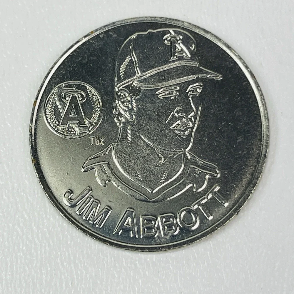 Starting Lineup 1991 Jim Abbott Major League Metal Token Baseball Collectors